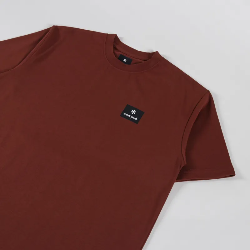 Snow Peak NSD Square Logo T Shirt Light Brown-2