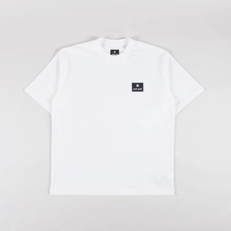 Snow Peak NSD Square Logo T Shirt Off White