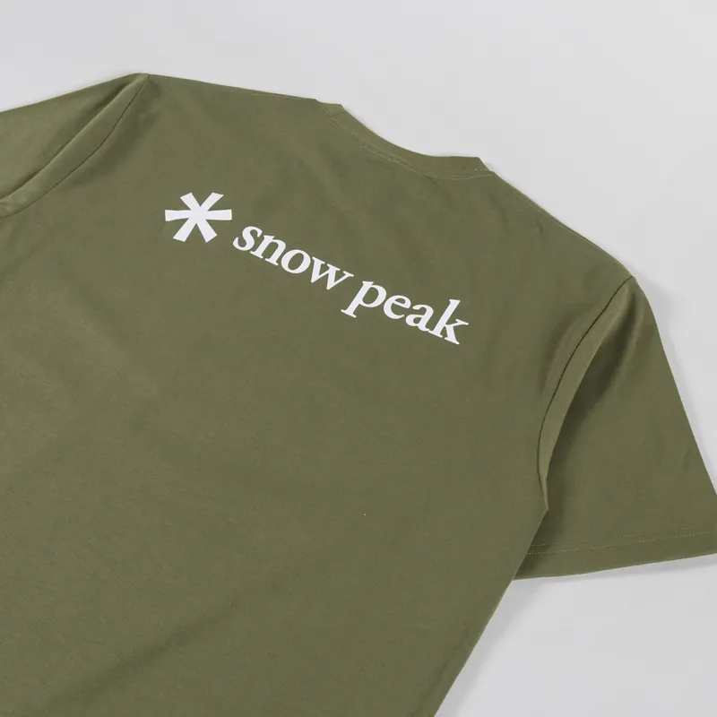 Snow Peak NSD Back Print Logo T Shirt Olive-2