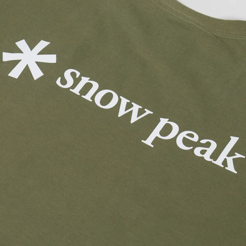 Snow Peak NSD Back Print Logo T Shirt Olive-4