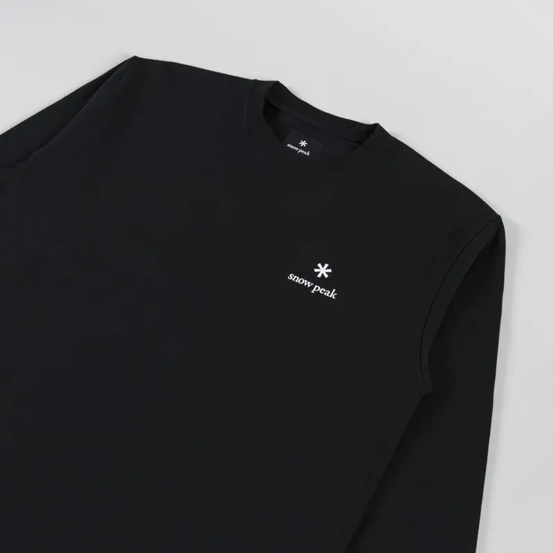 Snow Peak NSD Logo Long Sleeve T Shirt Black-2