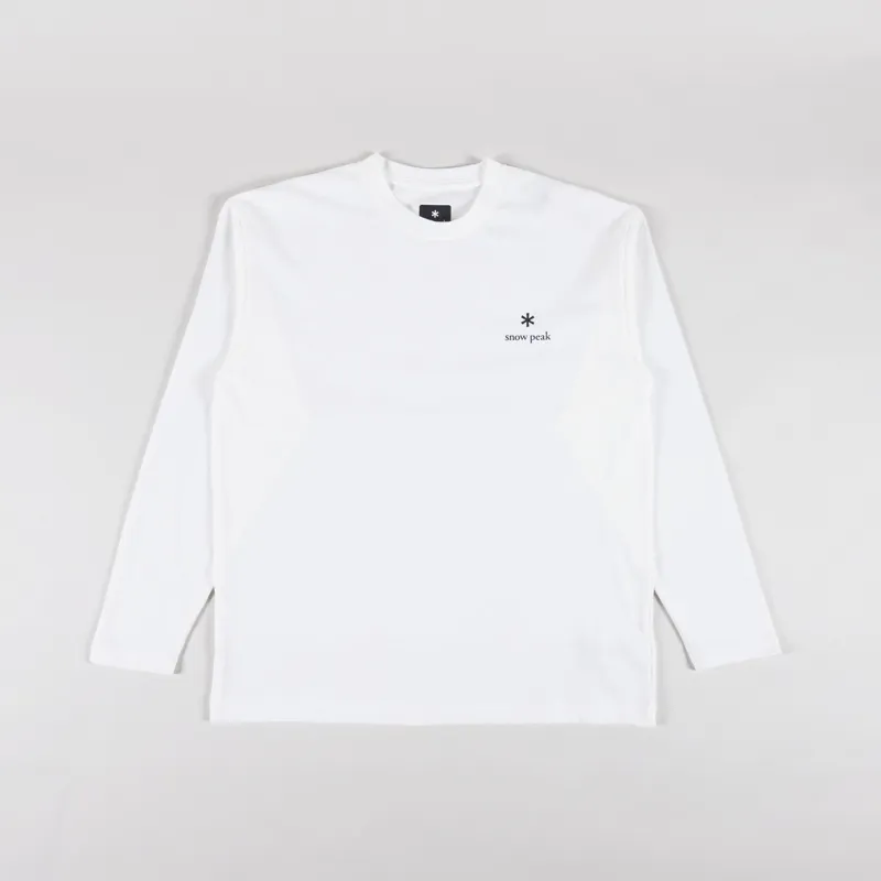Snow Peak NSD Logo Long Sleeve T Shirt Off White
