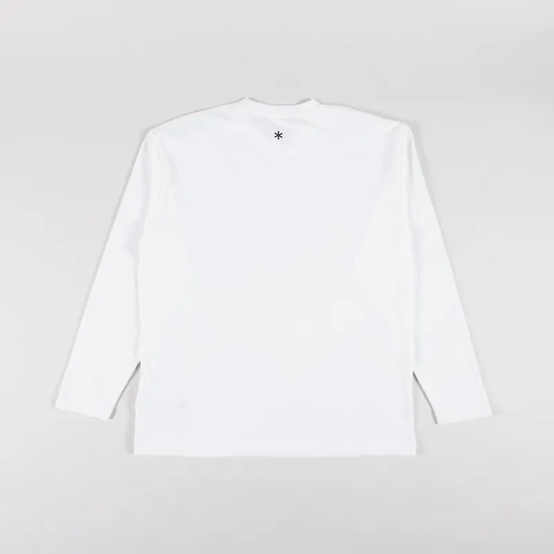 Snow Peak NSD Logo Long Sleeve T Shirt Off White-1