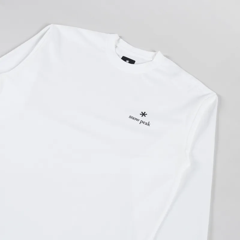Snow Peak NSD Logo Long Sleeve T Shirt Off White-2