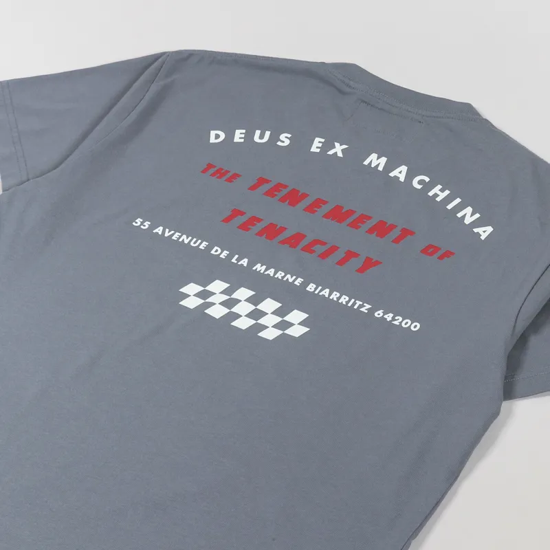 Deus Ex Machina Naito Biarritz T Shirt Smoked Pearl-2