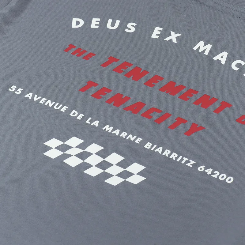 Deus Ex Machina Naito Biarritz T Shirt Smoked Pearl-4
