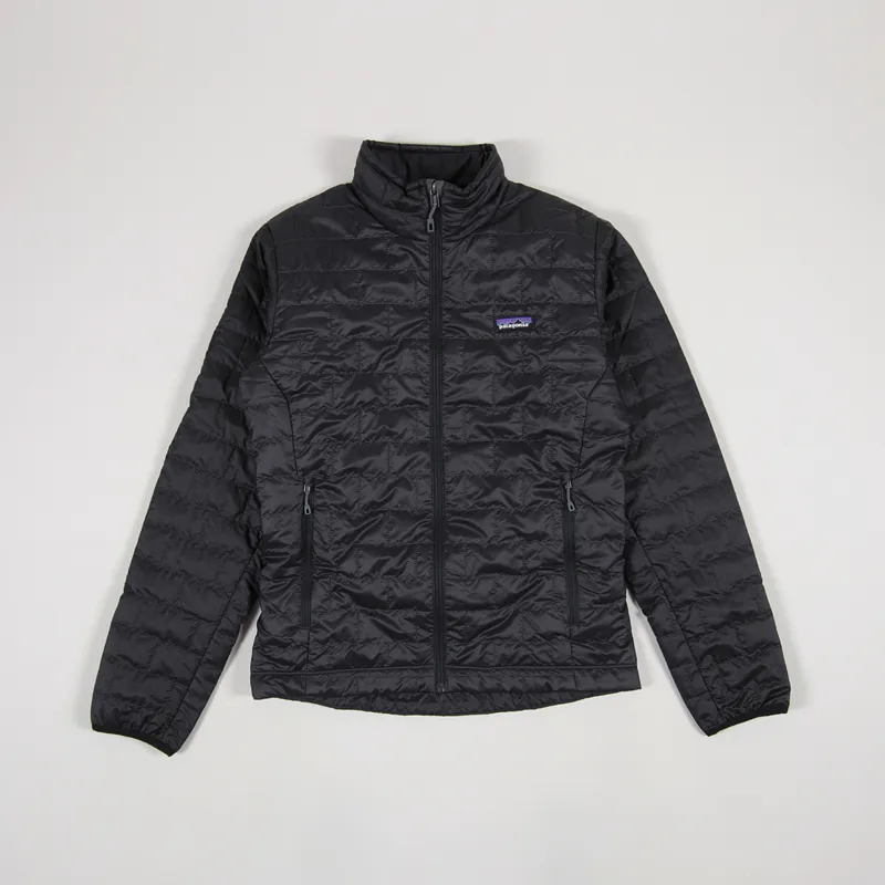 Patagonia Mens Insulated Logo Winter Nano Puff Jacket Black