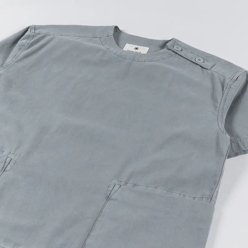 Snow Peak Womens Natural-Dyed Recycled Cotton Pullover Grey-3