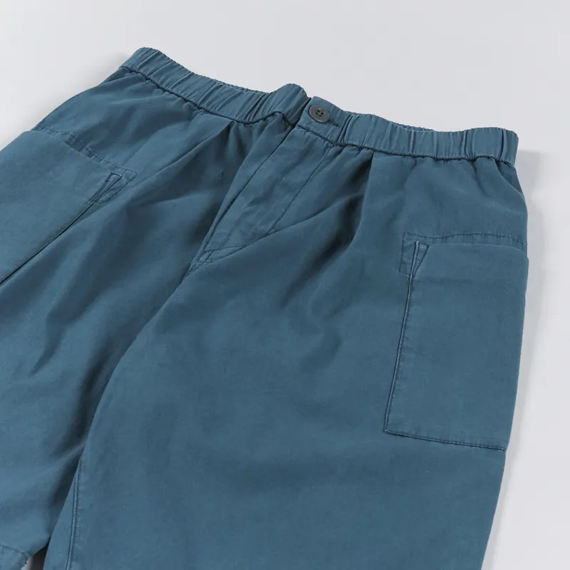 Snow Peak Womens Natural-Dyed Recycled Cotton Shorts Blue-5