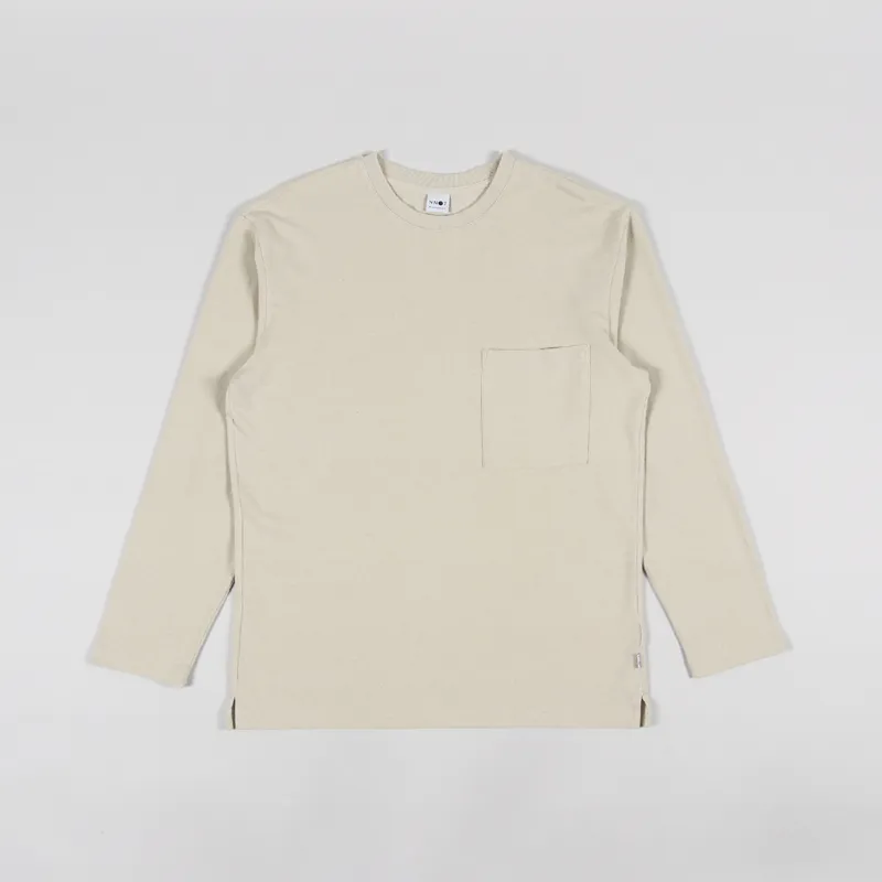 NN07 Nat Long Sleeve T Shirt Ecru