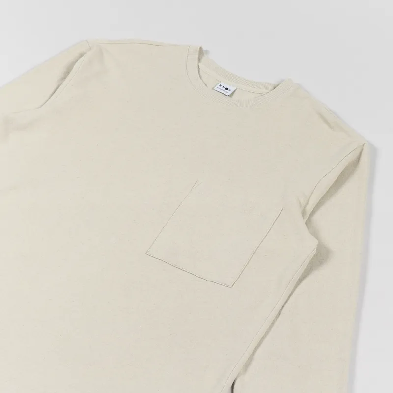 NN07 Nat Long Sleeve T Shirt Ecru-2