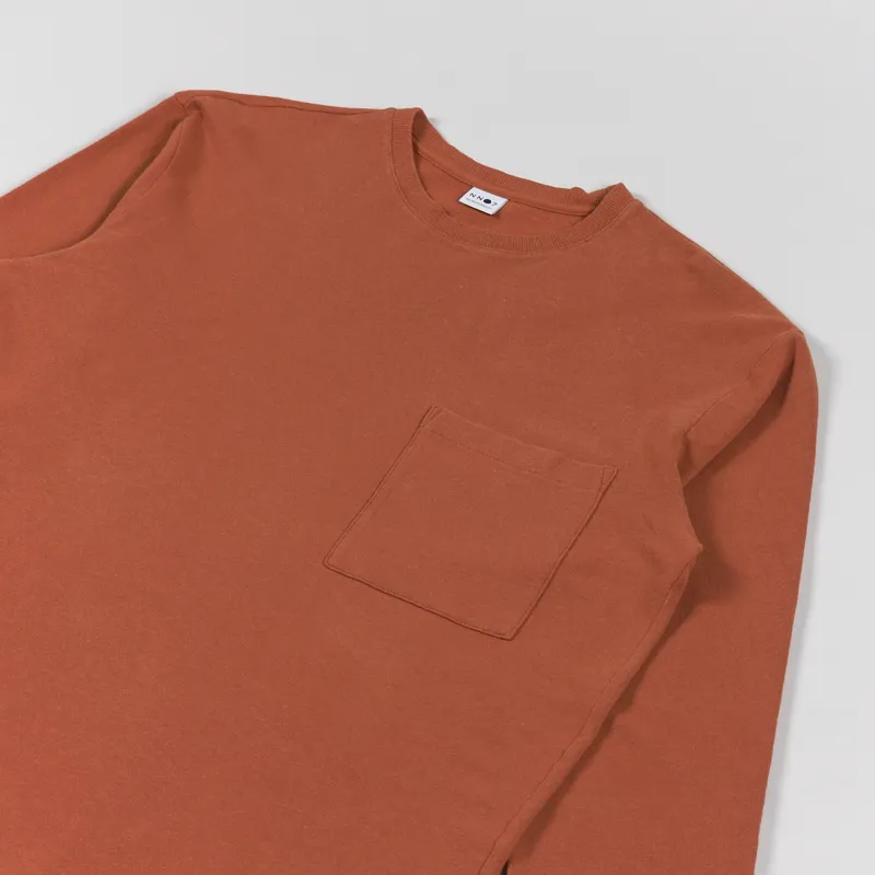 NN07 Nat Long Sleeve T Shirt Terracotta-2
