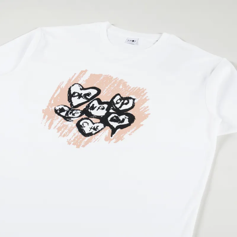 No Nationality 07 Mens Short Sleeve Nat Print T Shirt White