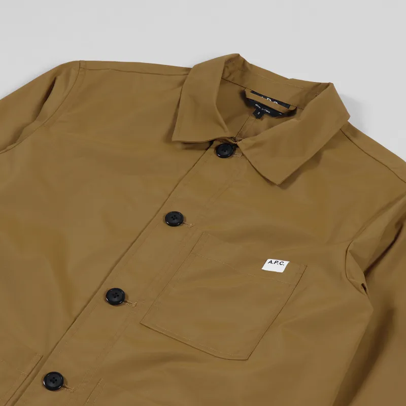 A.P.C. Mens Lightweight Ripstop Nathanael Jacket Camel Brown
