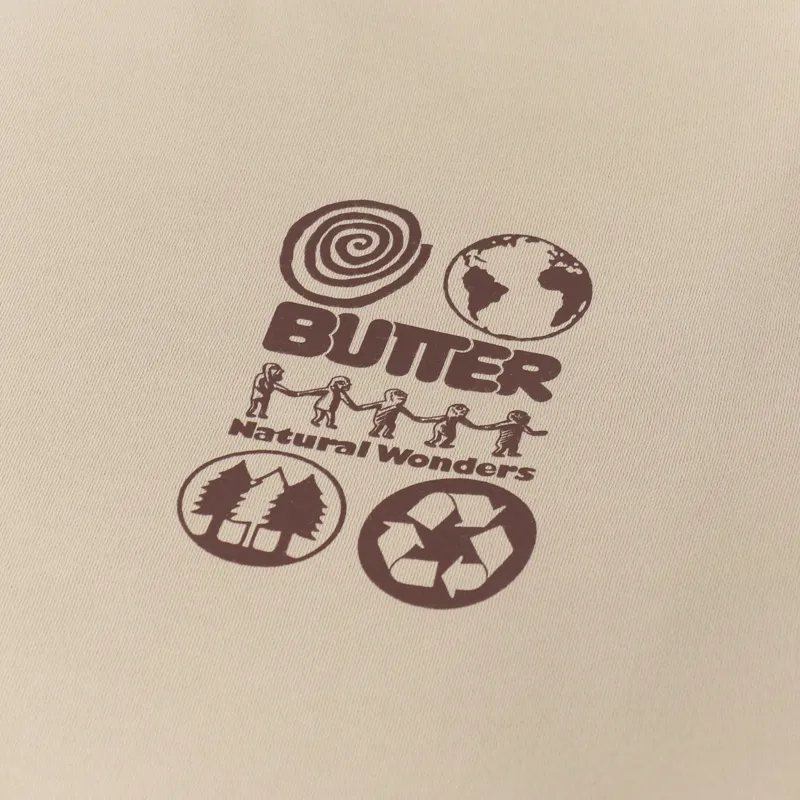 Butter Goods Natural Wonders Crew Sweatshirt Tan-5