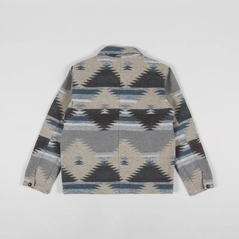 C17 Jeans Navajo Blanket Chore Jacket Natural-2