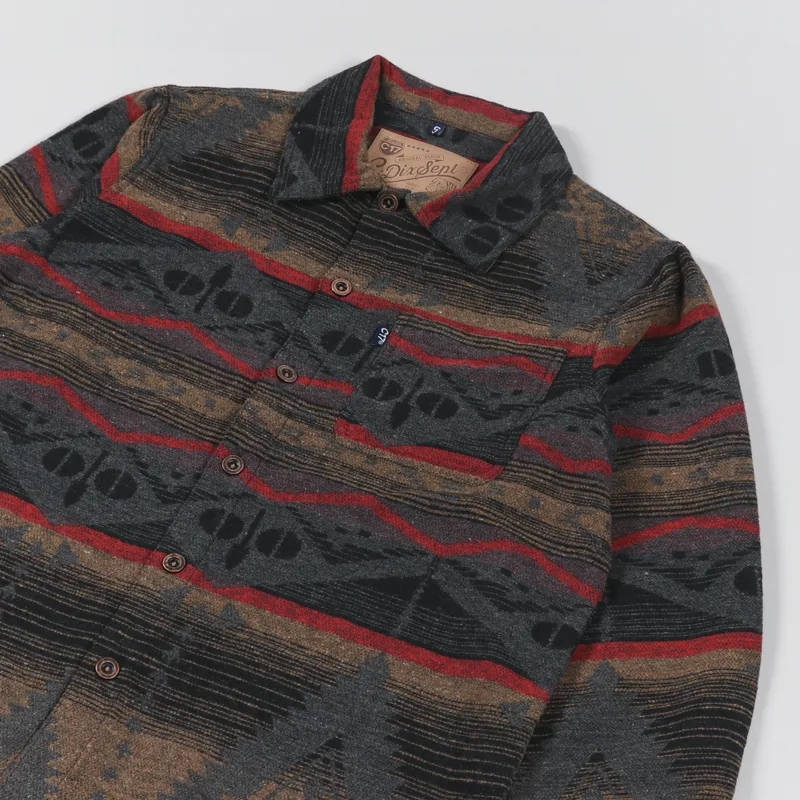 C17 Jeans Navajo Overshirt Brown Red-3