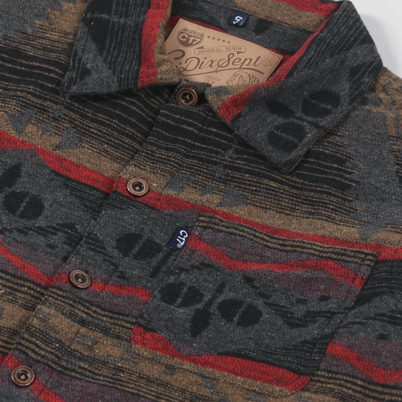 C17 Jeans Navajo Overshirt Brown Red-9