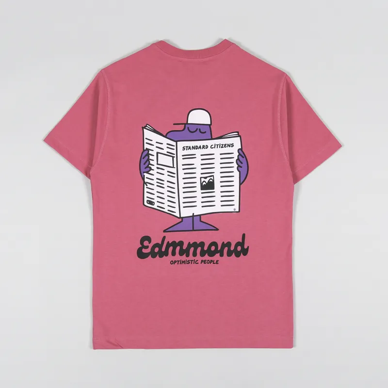 Edmmond Studios Newspaper T Shirt Salmon