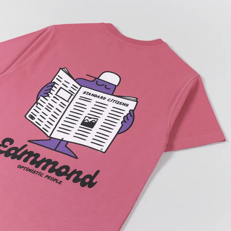 Edmmond Studios Newspaper T Shirt Salmon-2