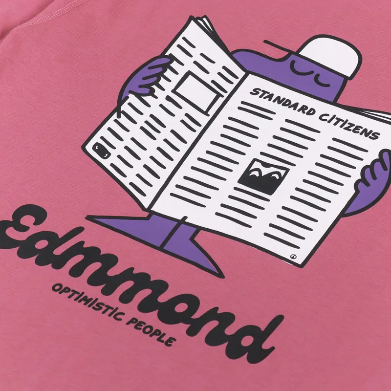 Edmmond Studios Newspaper T Shirt Salmon-4