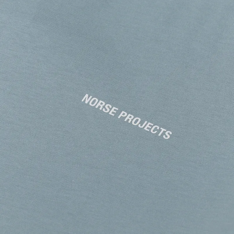 Norse Projects Niels Standard Logo T Shirt Mineral Blue-1