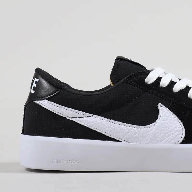 Nike SB Bruin React Shoes Black White-6