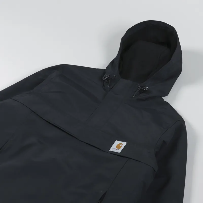Carhartt WIP Men Winter Nimbus Pullover Black Fleece Lined Anorak