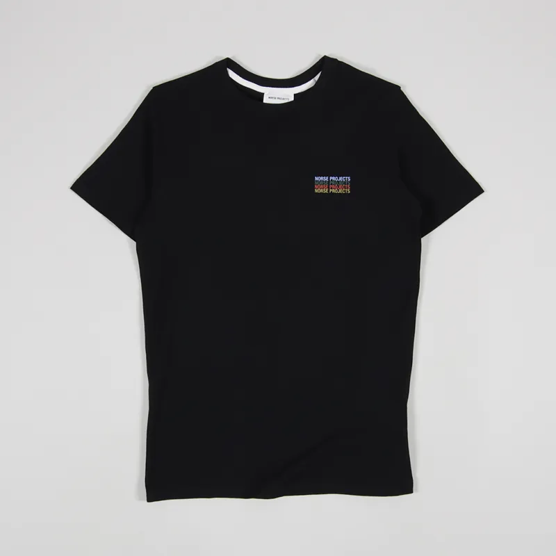 Norse Projects Niels Logo Stack T Shirt Black