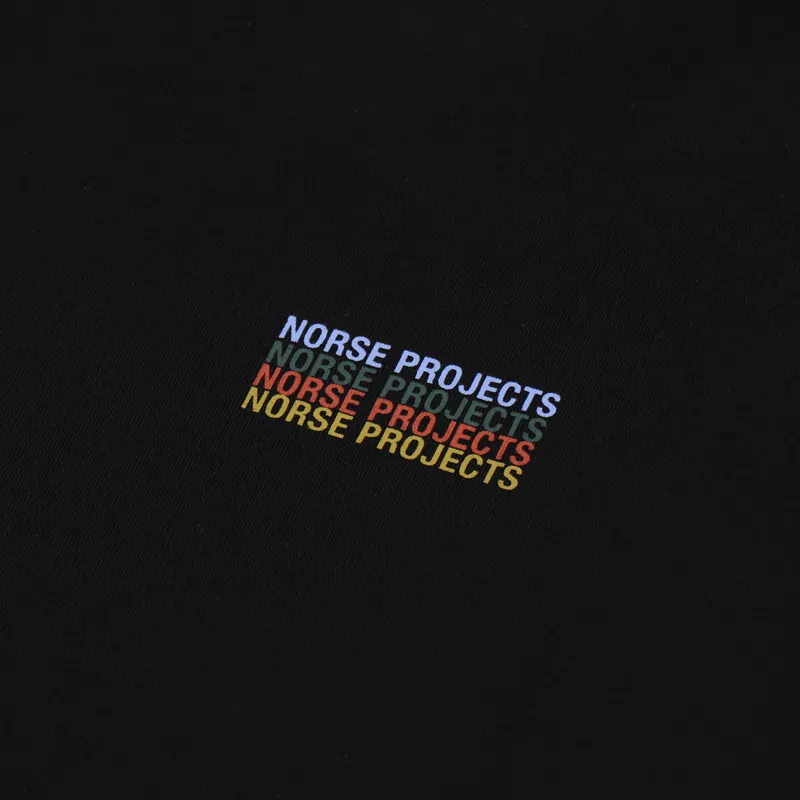 Norse Projects Niels Logo Stack T Shirt Black-1