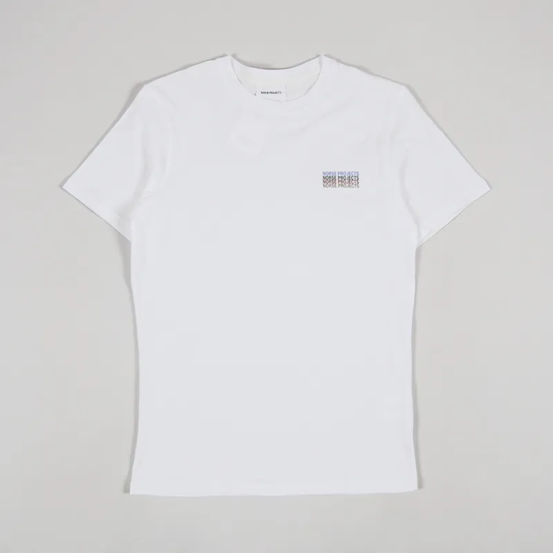 Norse Projects Niels Logo Stack T Shirt White