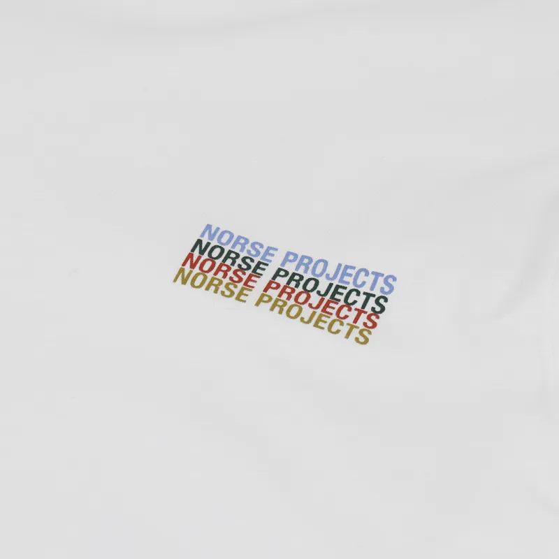 Norse Projects Niels Logo Stack T Shirt White-2