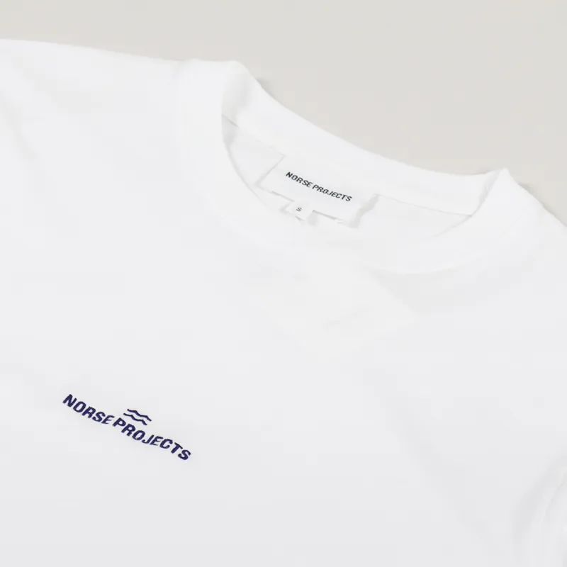 Norse Projects Niels NP Wave Logo T Shirt White-3
