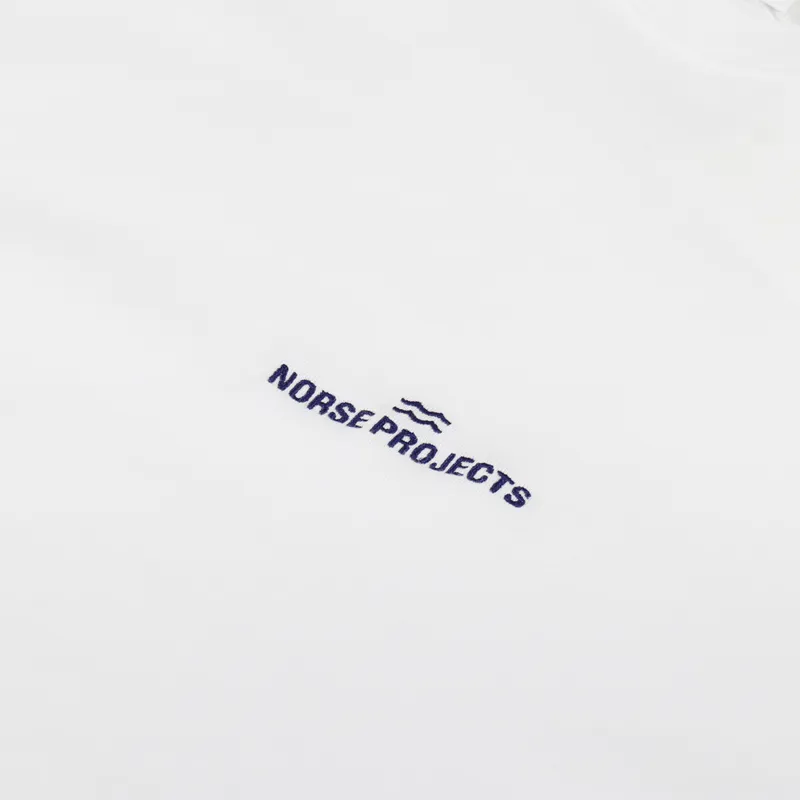 Norse Projects Niels NP Wave Logo T Shirt White-2