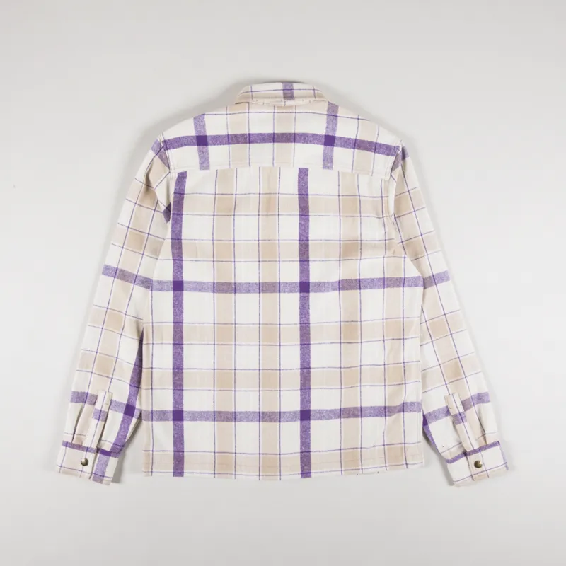 Dickies Nimmons Long Sleeve Shirt Check Light Blue-1