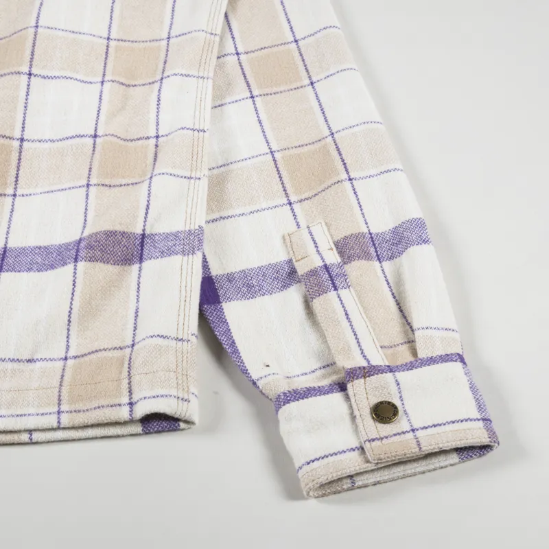 Dickies Nimmons Long Sleeve Shirt Check Light Blue-4