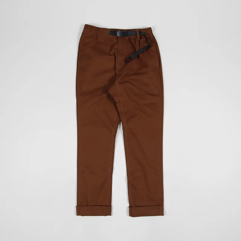 Gramicci Japan Mens NN Pants Brown Slim Climbing Trousers