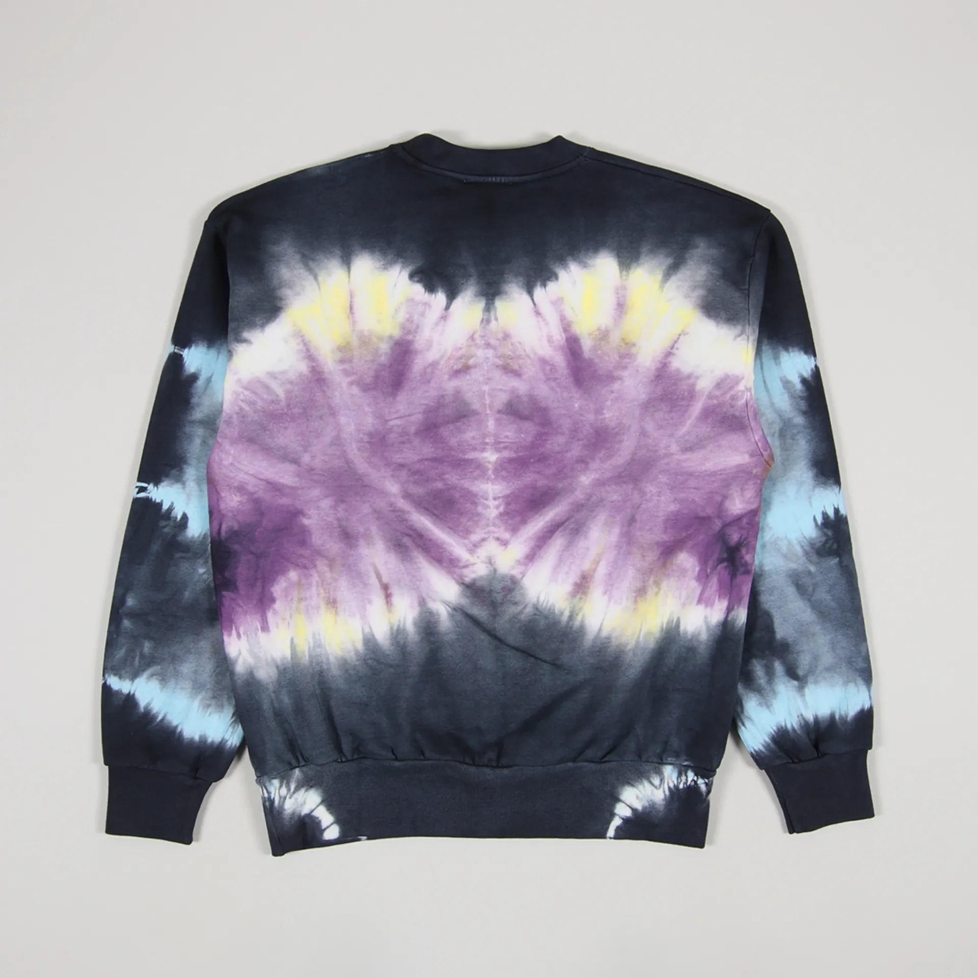 Aries Mens No Problemo Tie Dye Headlights Sweatshirt Multi Blue