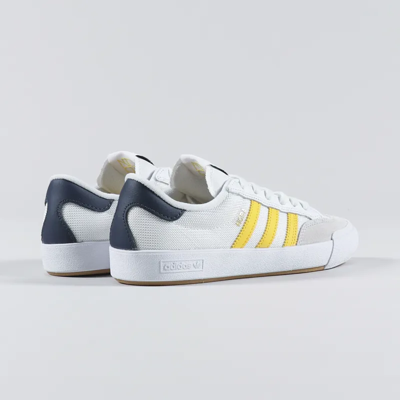 Adidas Womens Skateboarding Nora Shoes White Gold Navy-3
