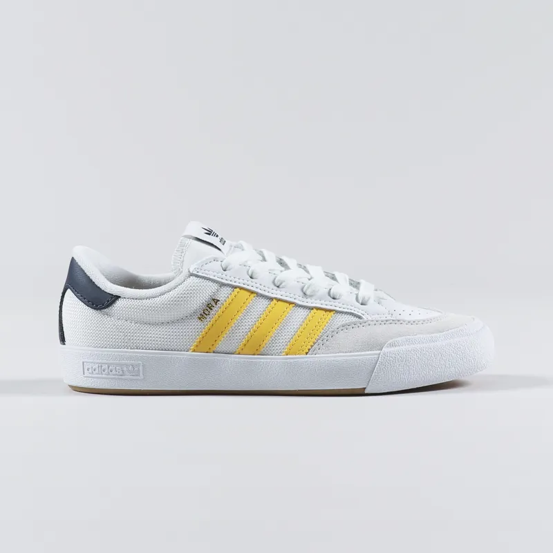 Adidas Womens Skateboarding Nora Shoes White Gold Navy-4