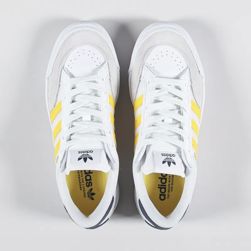 Adidas Womens Skateboarding Nora Shoes White Gold Navy-1