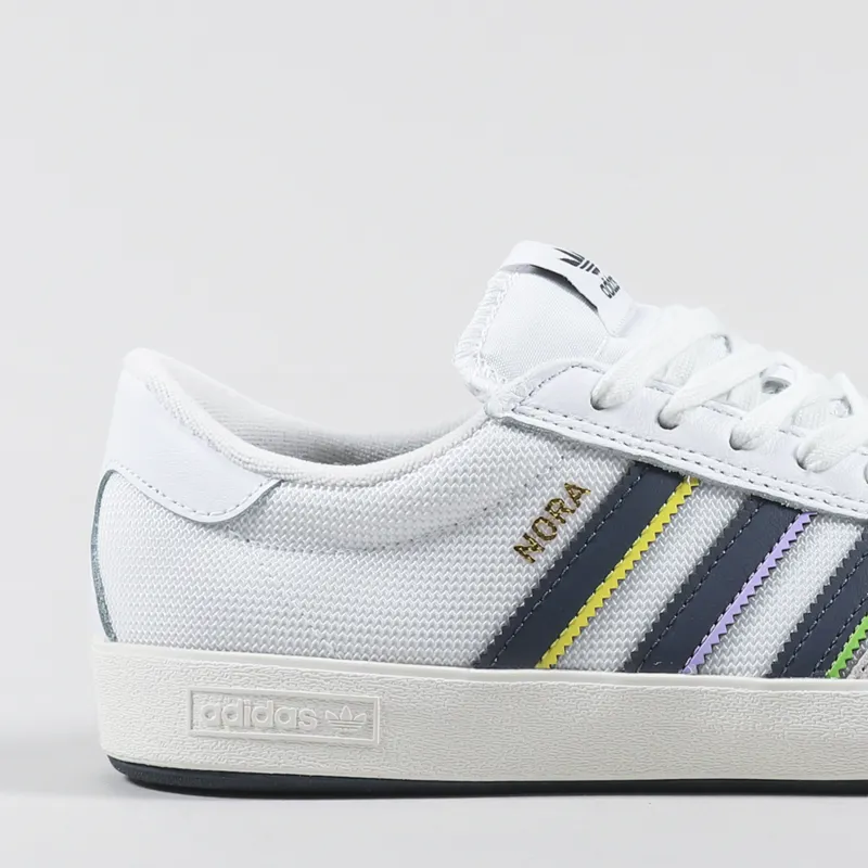 Adidas Skateboarding Nora Shoes Cloud White Shadow Navy Gold-5