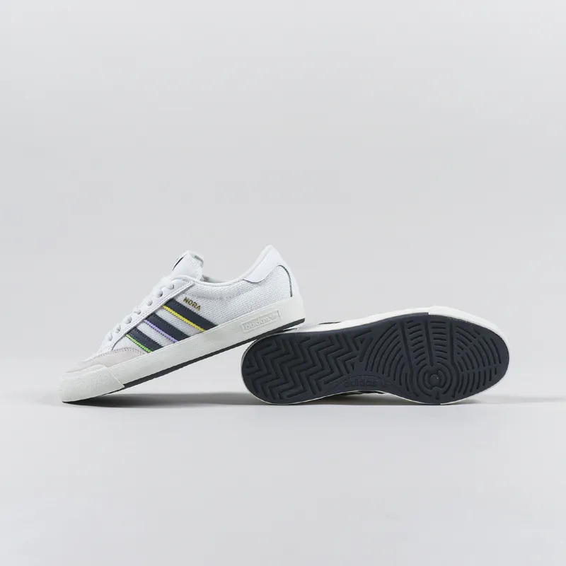 Adidas Skateboarding Nora Shoes Cloud White Shadow Navy Gold-1