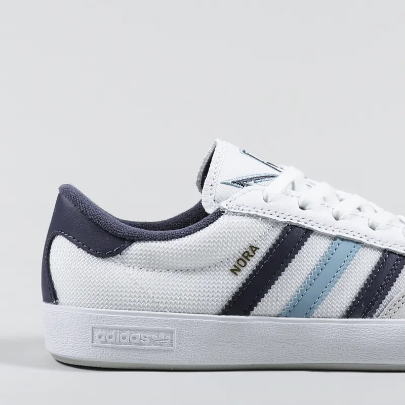 Adidas Womens Skateboarding Nora Shoes White Blue Navy-5