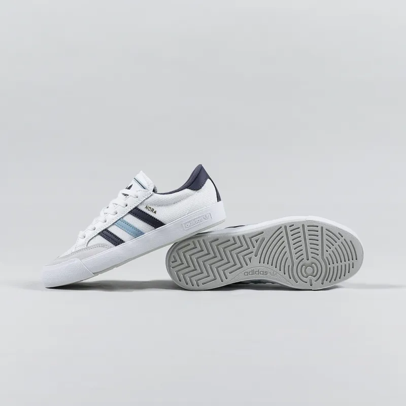 Adidas Womens Skateboarding Nora Shoes White Blue Navy-1