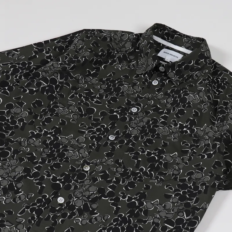 Norse Projects Oscar Print Shirt Beech Green-1