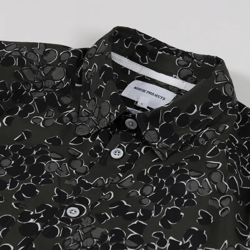 Norse Projects Oscar Print Shirt Beech Green-3