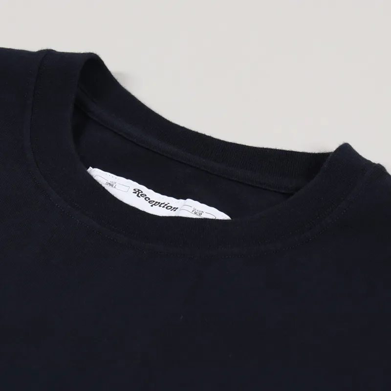 Reception Red Wine T Shirt Dark Navy-5