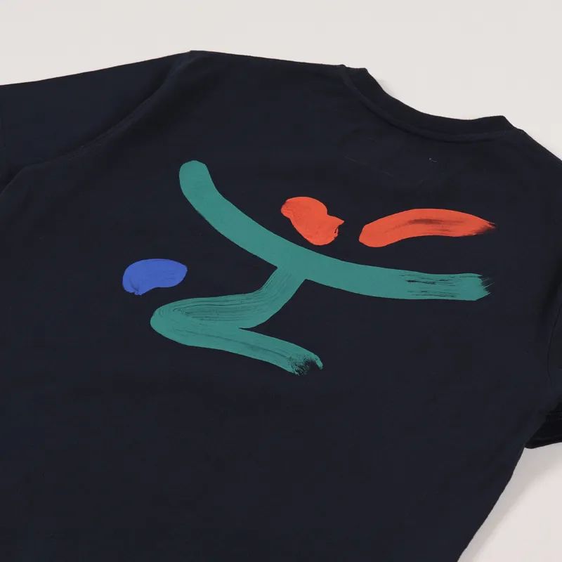 Reception Red Wine T Shirt Dark Navy-2