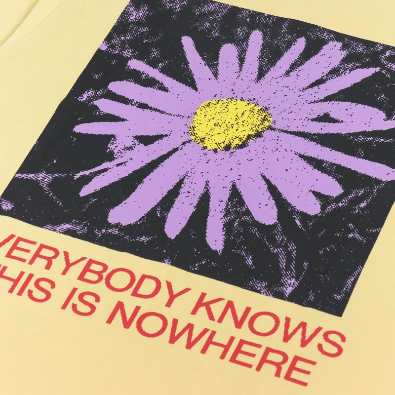 【BUTTER GOODS】 NOWHERE TEE : SQUASH Butter Goods Mens Short Sleeve Nowhere T Shirt Squash Yellow